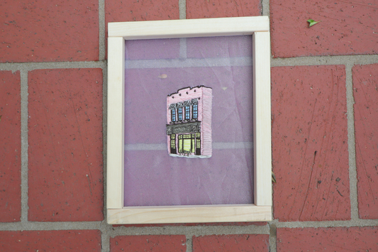 floating embroidery art | aglamesis | hand-stitched