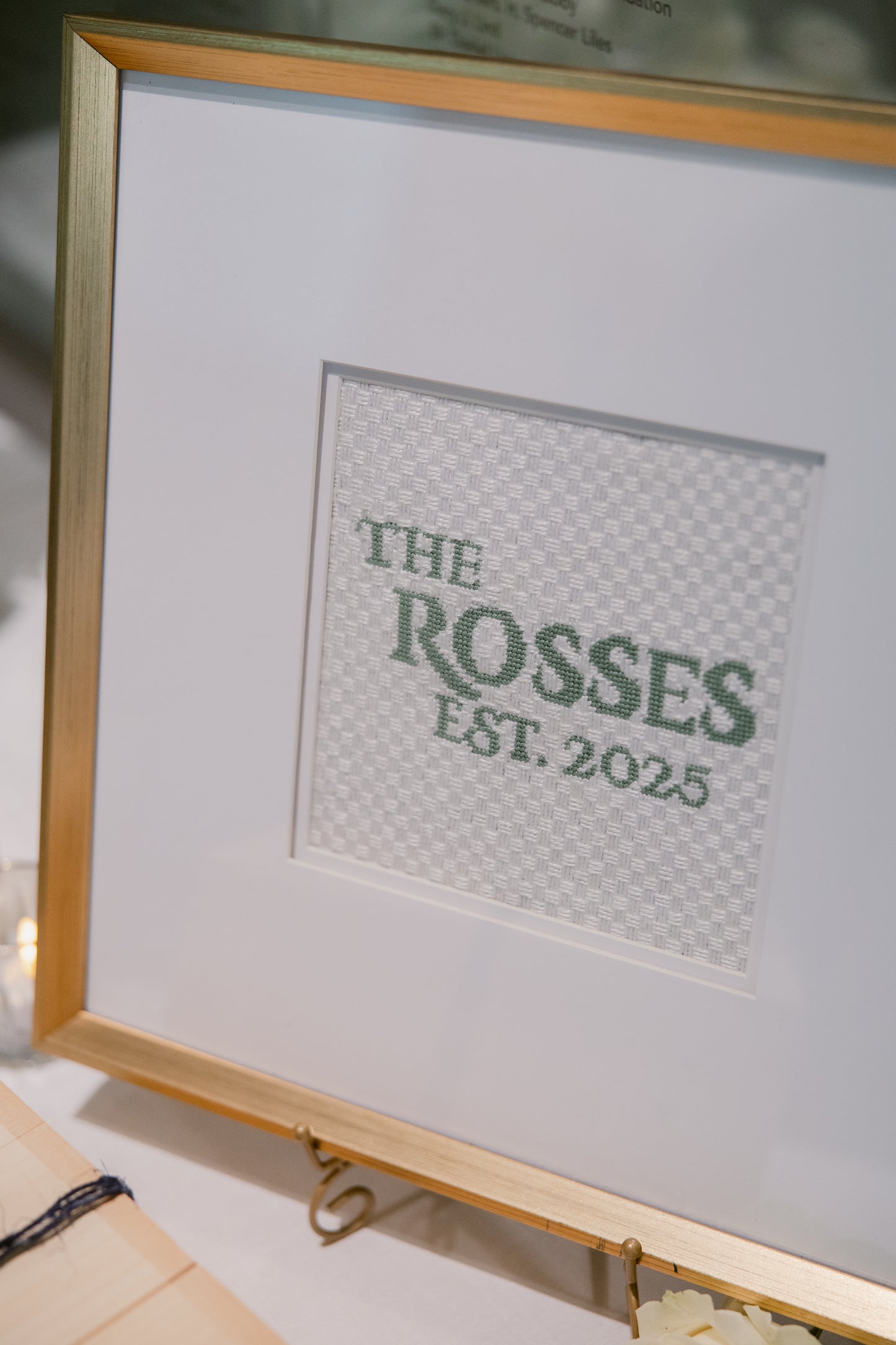 CUSTOM WEDDING PIECES - needlepoint canvas