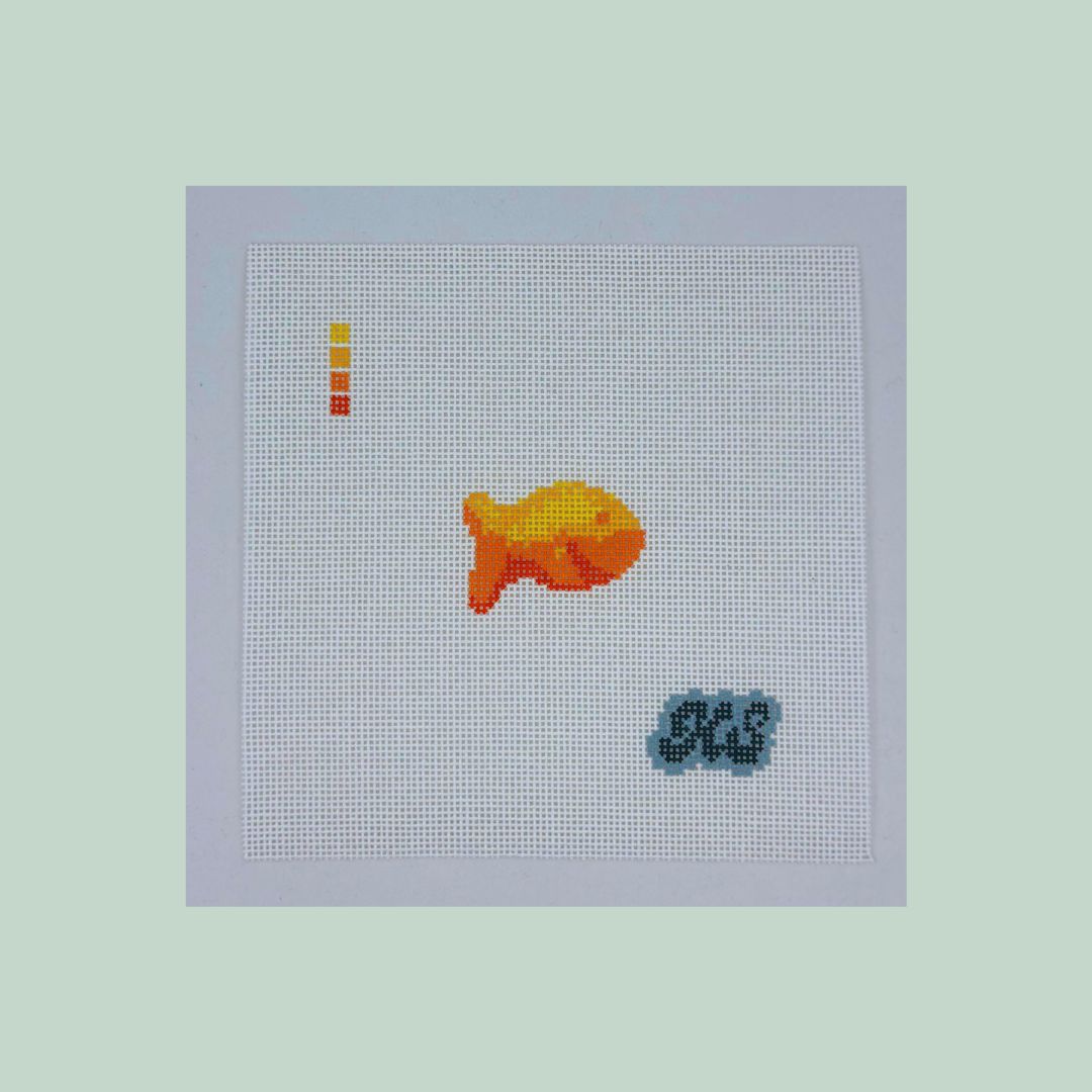 goldfish hand-painted needlepoint canvas