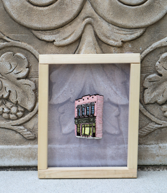 floating embroidery art | aglamesis | hand-stitched