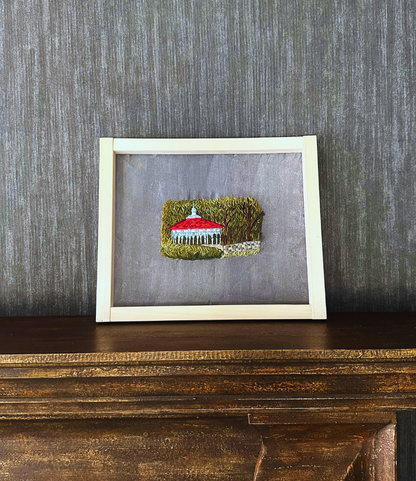 floating embroidery art | eden park gazebo | hand-stitched