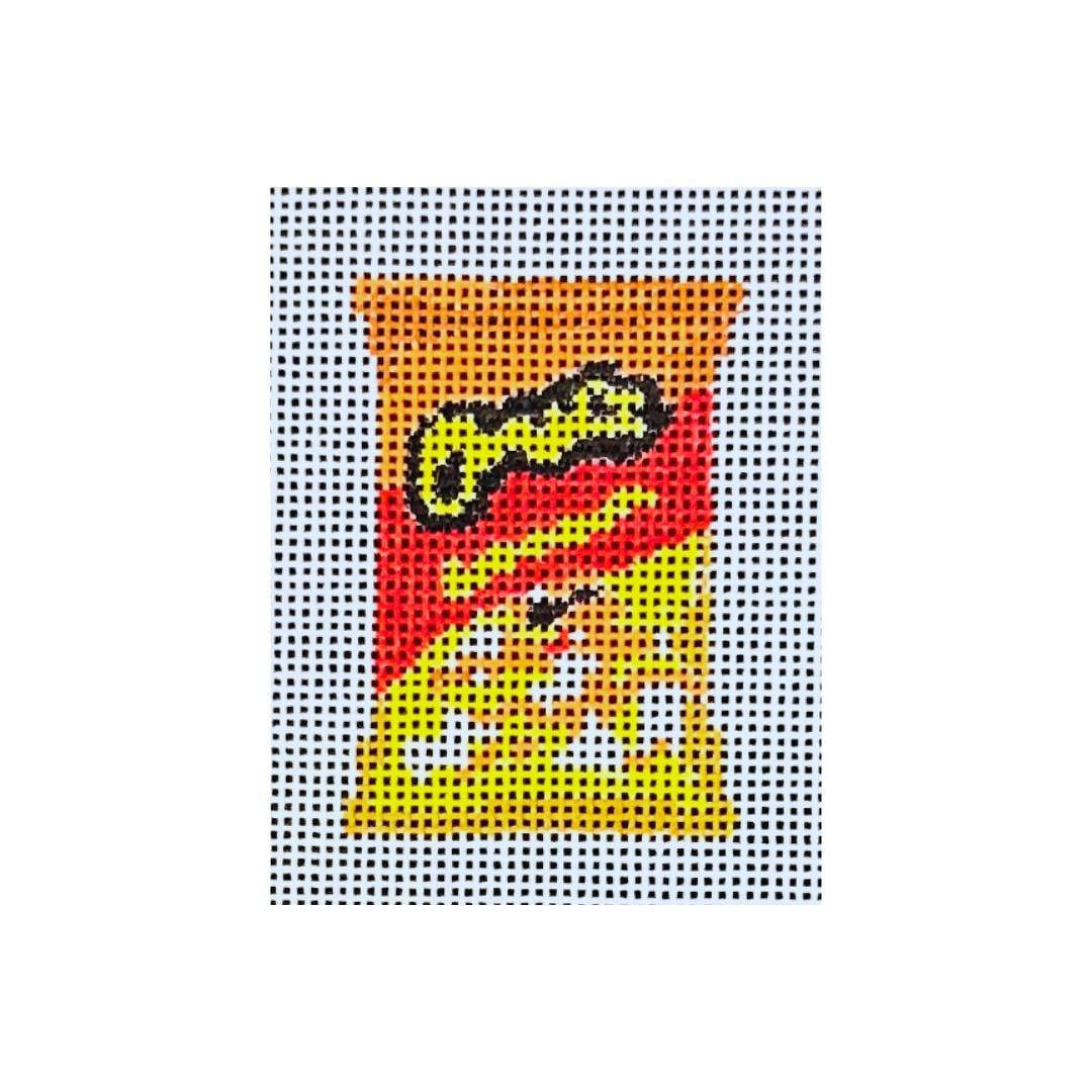 hot cheetos mini - needlepoint canvas - 18-mesh