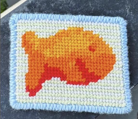 goldfish - needlepoint canvas - 18-mesh