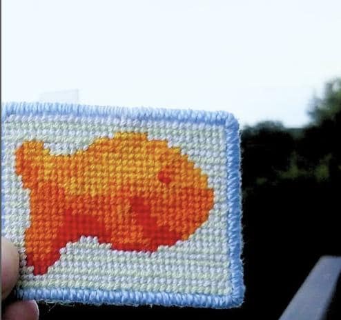 goldfish - needlepoint canvas - 18-mesh